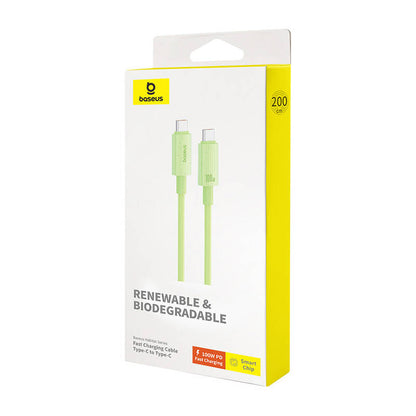 Fast Charging cable Baseus USB-C to USB-C Habitat Series 2m 100W (green)