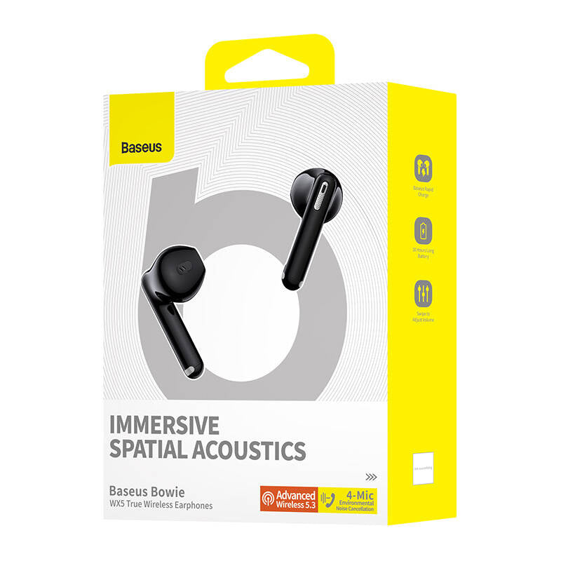 Earphones TWS Baseus Bowie WX5 (black)