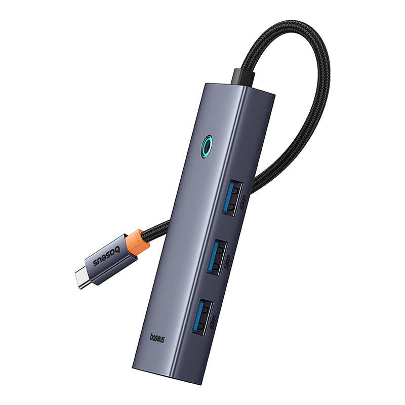 Hub 5in1 Baseus UltraJoy 5-Port (4xUSB 3.0,  PD) grey