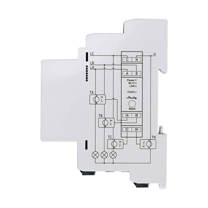 Shelly PRO 3EM 120A 2-Phase Energy Meter, WiFi/Bluetooth