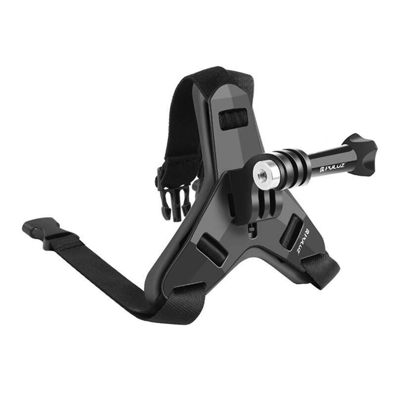 PULUZ helmet chin mount for sports cameras (including X5 / X4, Osmo Action 5 Pro) PU579B