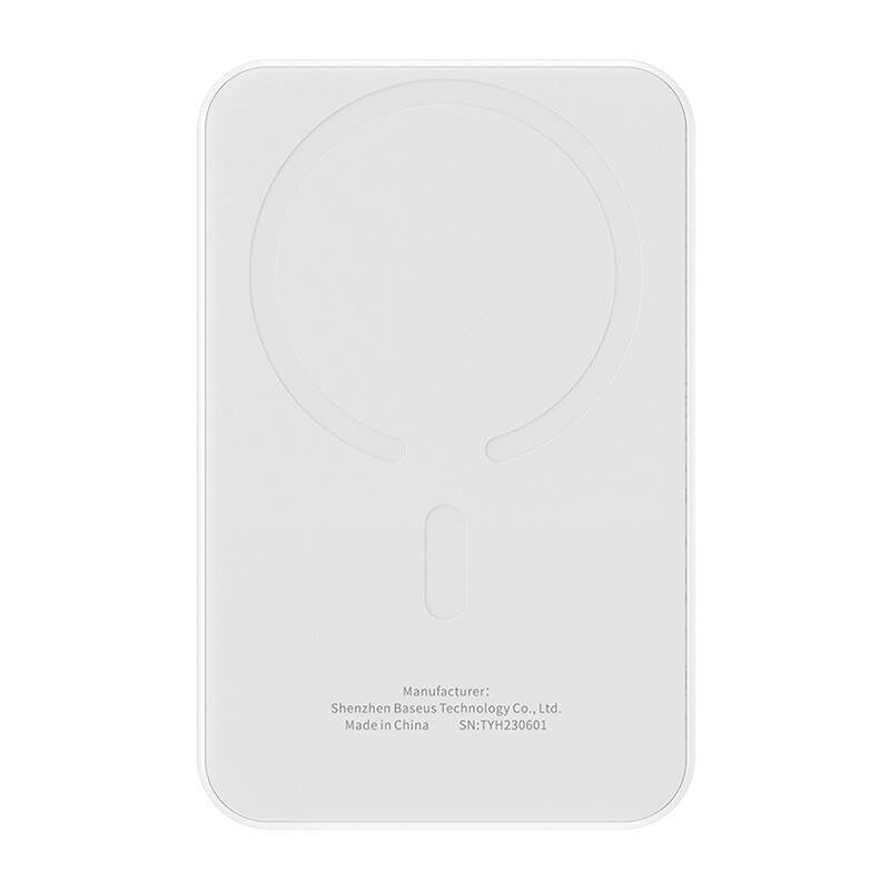 Magnetic Mini Powerbank Baseus 5000mAh, USB-C 20W (white)