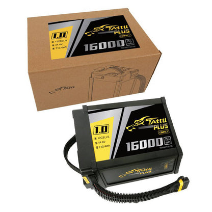Tattu Plus 1.0 Compact version 16000mAh 12S 15C 44.4V Lipo battery pack with AS150U Plug