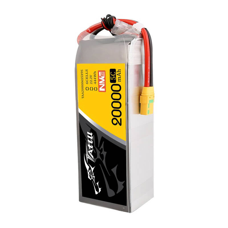 Tattu NMC 20000mAh 22.2V 5C 6S1P Lipo Battery Pack with XT90-S plug