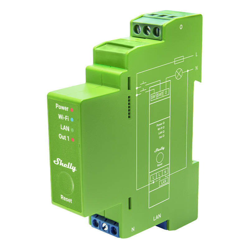 Shelly Pro Dimmer 1 DIN Rail Smart Switch, 1-channel