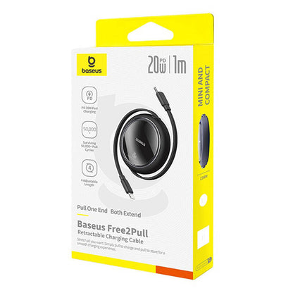 USB Cable Baseus Free2Pull USB-C to iP 20W 1m (black)