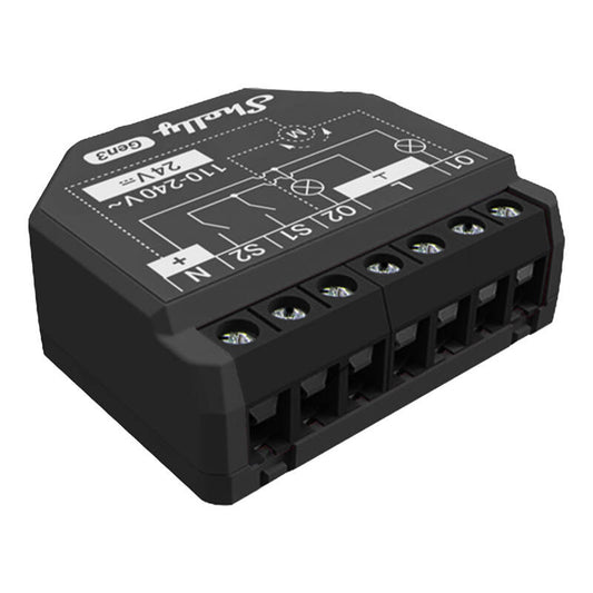 Shelly 2PM Gen3 2-channel Controller, WiFi/Bluetooth (energy measurement)