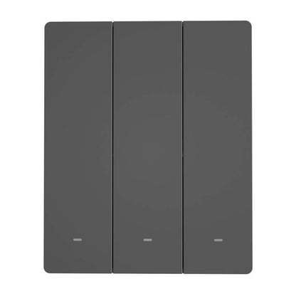 Smart WiFi wall switch SONOFF M5-3C-80 (3-channel, for frame, graphite)