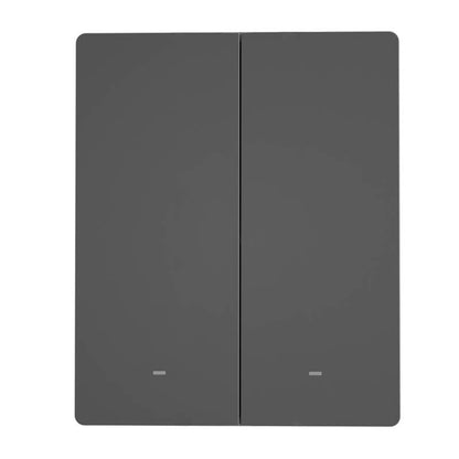 Smart WiFi wall switch SONOFF M5-2C-80 (2-channel, for frame, graphite)