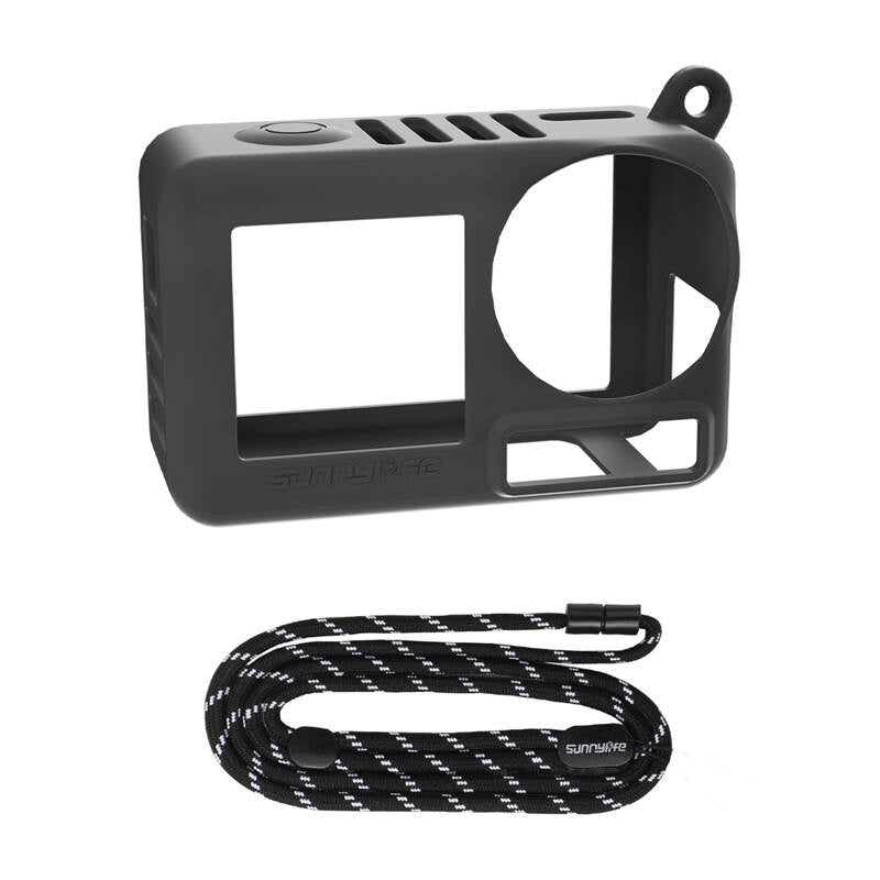 Sunnylife OA5-BHT885-D silicone case with strap for ACTION 5 PRO (black)