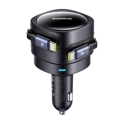 Baseus Enjoyment Max car charger with USB-C+USB-C cables 60W Black