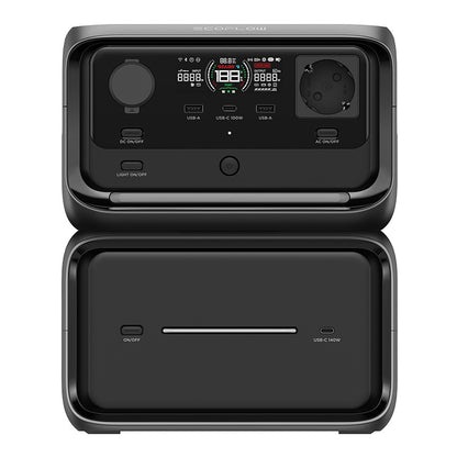 Set: EcoFlow River 3 Max Plus power station 160W photovoltaic panel.