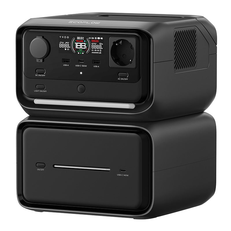 Set: EcoFlow River 3 Max Plus power station 160W photovoltaic panel.