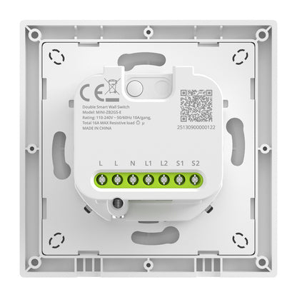 SONOFF MINI-ZB2GS-E ZigBee Dual Channel Wall Switch.