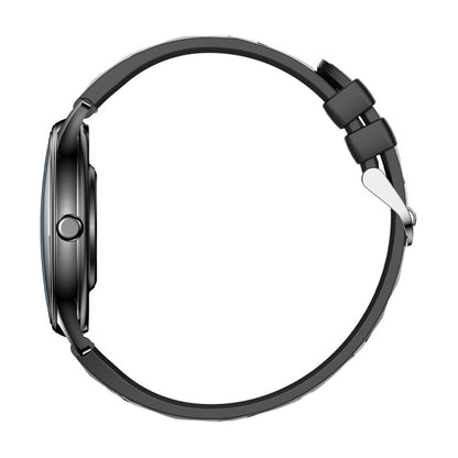COLMI L28 Smart Watch (black silicone + black leather strap)