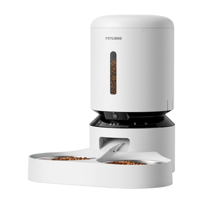 Petlibro Granary camera feed dispenser with double bowl, 5L (white)
